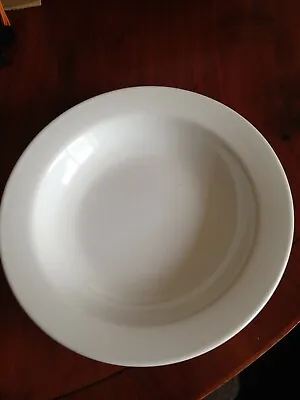 Buy Plain White Ceramic Pasta/Cereal Bowl. Romanian China. • 2.50£