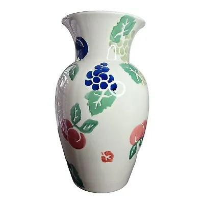 Buy Royal Winton Tradition Floral Hand Painted Fruit Spongeware Vase 10.75 England • 34.01£