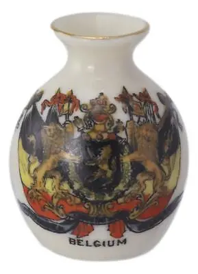 Buy Swan China Crested Vase WW1 BELGIUM Crest • 14.99£