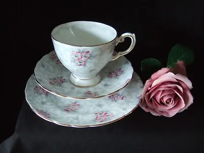 Buy Pretty Tuscan Bone China Pink Floral Trio Tea Cup Saucer & Tea Plate • 5.99£