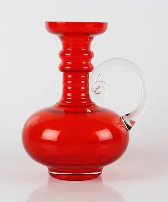 Buy Vintage Retro Riihimaki Kleopatra Red Tamara Aladin Handled Glass Vase • 39.99£