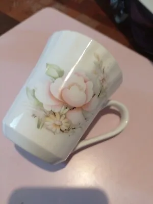 Buy Queensway Fine Bone China Cup / Mug Staffordshire Floral Flowers Vintage VGC • 4.99£