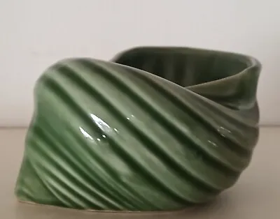 Buy Vintage Green Dartmouth Pottery Shell Shaped Planter • 15£