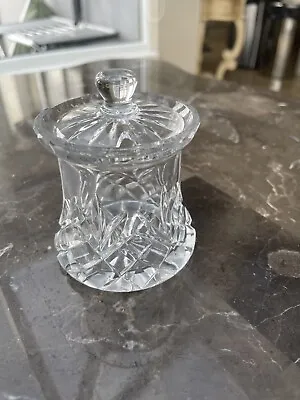 Buy Lidded Crystal Glass Cut Sugar Jar • 17.99£