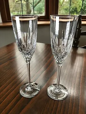 Buy Edinburgh Crystal Champagne Flutes Pair - Appin Design Possibly • 29.99£