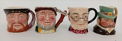Buy 4x Vintage Miniature Character Toby Jugs, Sandland Ware - Decorative Collectable • 9.99£