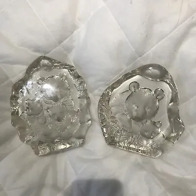 Buy Crystal Clear Collectables Glass Bears Paperweights (Two) • 10£