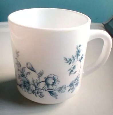 Buy Arcopal France White Blue Floral Coffee Tea Cup • 7.11£