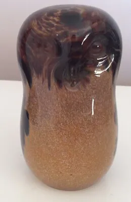 Buy Langham Glass Owl Brown 4” Height Made In England Ornament / Paperweight • 15.99£
