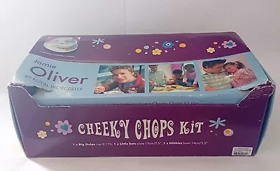 Buy Jamie Oliver Royal Worcester Cheeky Chops Kit Kids Cutlery Set 2000s Rare • 24.99£