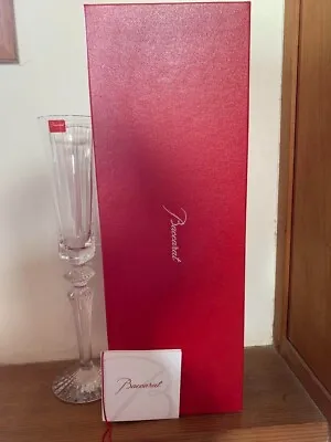 Buy Baccarat Mille Nuits Flutissimo  Crystal Champagne Glass Signed With Box Clear • 231.30£