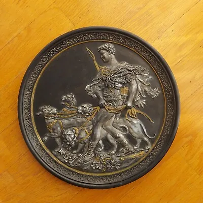 Buy Antique 19c Art Nouveau Terracotta Plate Bloch Greek Mythology Hercules Eichwald • 462.32£