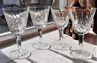 Buy Set Of 4 Superb Waterford Crystal Lisemore  Wine 6  Glasses - Signed • 55.99£