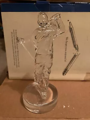 Buy Rare Edinburgh Crystal Golfer Golf Figurine Glass Sculpture Gift Ornament. • 31.21£