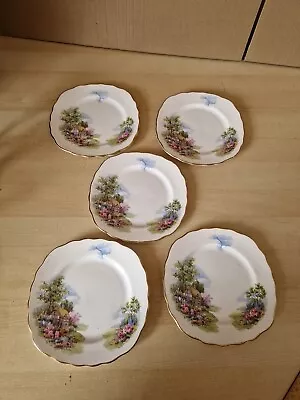 Buy 5 X Vintage Royal Vale HOMESTEAD Thatched Country Cottage Tea/side Plates • 12£