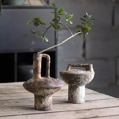 Buy Modern Ceramic Rough Rustic Pottery Vintage Handmade Wabi-Sabi Style Flower Vase • 56.91£