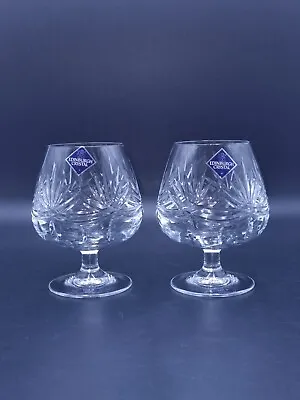 Buy Edinburgh International Crystal Pair Of Cognac Glasses-New With Box • 39.90£