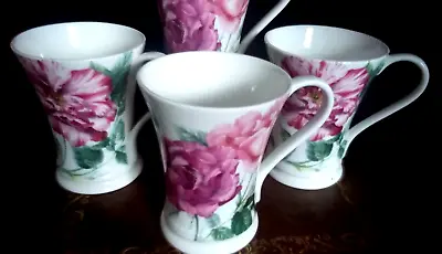 Buy English Fine Bone China 4 Mugs Flowers Pattern Drinkenware • 24£