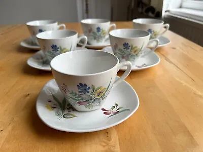 Buy Midwinter Bouquet China; 6 Trios (cup, Saucer, 6” Plate), ‘fashion’ Shape • 20£
