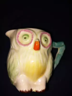 Buy Vintage Keele Street Handpainted Owl Pottery Jug ~ 4  • 12£