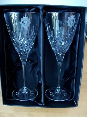 Buy 2 X  Thomas Webb Crystal Romeo 8.25  Wine Glasses Norfolk Constabulary Nib • 33.99£