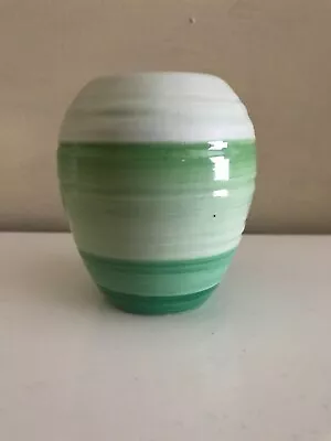 Buy Shelley Vintage Green/Grey/Fawn Banded Small Vase - 9cm Or 3.5 Inches • 10£