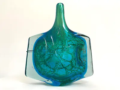 Buy Signed & Dated 1986 Mdina Malta Fish Art Glass Vase • 159.95£