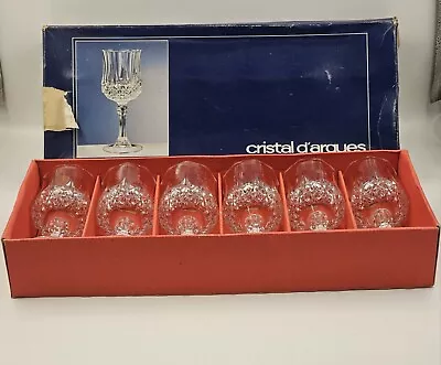 Buy Cristal D'Arques Lead Crystal Stem Wine Glasses. • 14£