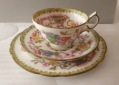 Buy Hammersley & Co Oriental Floral Tea Cup, Saucer & Plate 1912-1939 • 17.99£