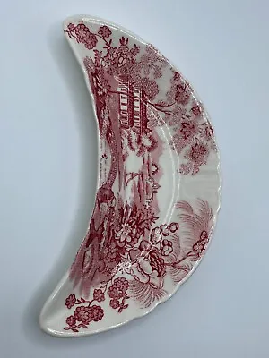 Buy Bone Dish Tonquin Red Pink Royal Staffordshire Dinnerware By Clarice Cliff 6 1/2 • 9.48£