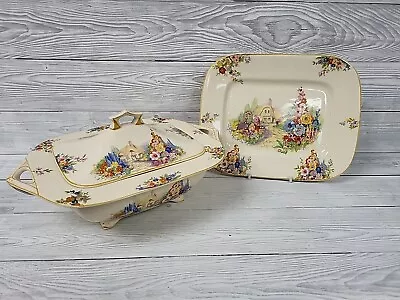 Buy Swinnertons Hampton Ivory Tureen Dish & Plate. Floral Cottage Design. PW • 35£
