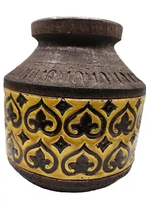 Buy Midcentury Bitossi Aldo Londi Carta Florentina Raymor Italian Pottery YellowVase • 169.78£