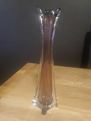 Buy Tall Vintage Cranberry Glass Vase • 3£