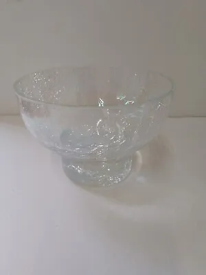 Buy Pearlescent Crackle Glass Posy Bowl 8.5cmH X 12.5cmRim Diameter • 9.99£
