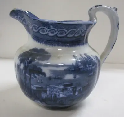 Buy Cauldon, England, Byzantium Pattern Flow Blue Milk Jug / Pitcher - 1904-20 • 17.06£