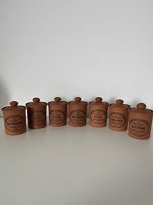 Buy Henry Watson Pottery The Original Suffolk Canister X 7 Spice/Herb Pots/Jars • 24.99£