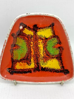 Buy Poole Pottery Dish Pin Dish Trinket Delphis Retro Volcanic Orange Signed  Z391 • 14.24£
