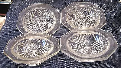 Buy 4x Very Pretty Pressed Glass Bowls In A Vintage Style Approx 5½ Ins Diameter • 13.99£