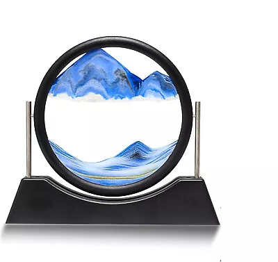 Buy Moving Sand Art Picture Glass 3D Hourglass Deep Sea Sandscape Quicksand Painting • 5.99£