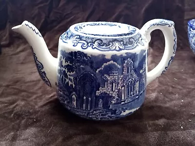 Buy George Jones And Sons ABBEY 1790 Tea Pot 1.5 Pint Capacity Vintage Blue White • 28£