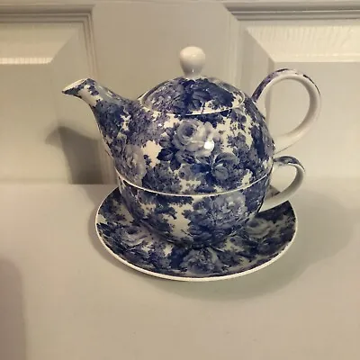 Buy Maxwell & Williams Tea For One Set - Antique Blue Fine Bone China 2002 Vintage • 29.99£