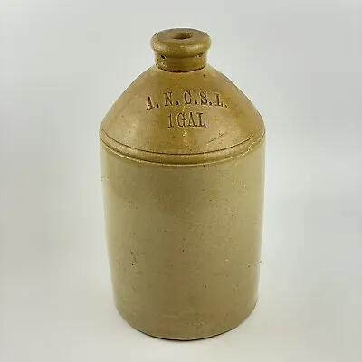 Buy Antique Stoneware Flagon A.N.C.S.L. 1 Gallon R406 Made By  Skey Tamworth 32cm • 79£