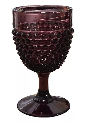Buy Vintage Indiana MCM Footed Goblet Glass Amethyst 5.75  Decorative Collectible • 9.58£