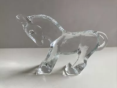 Buy Vintage Kosta Boda Art Glass Donkey Designed By Bertil Valliens Original Sticker • 32£