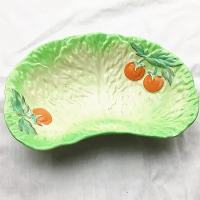 Buy Vintage / Antique Beswick Bowl Dish Green Cabbage Leaf Fruit  • 12.99£