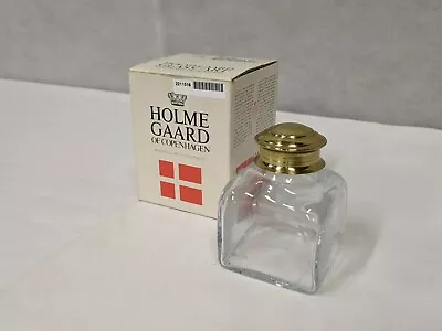 Buy Vintage Scandinavian Small Baltic Sea Glass Holmegaard Jar With Brass Lid • 49.99£