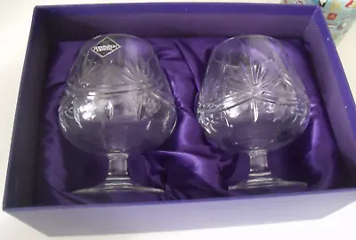 Buy Edinburgh Crystal Pair Of Balloon Brandy Glasses In Presentation Box - 12cm • 29.95£