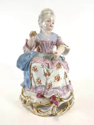Buy Beautiful Meissen Figurine Of Girl Sitting Holding An Oyster Ref 313/2 • 90£