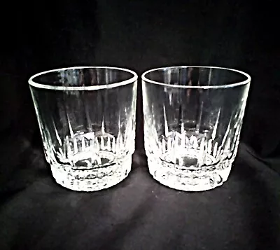 Buy Set Of 2 Arcoroc France  Glass Vintage Whiskey Tumblers Large • 7.99£
