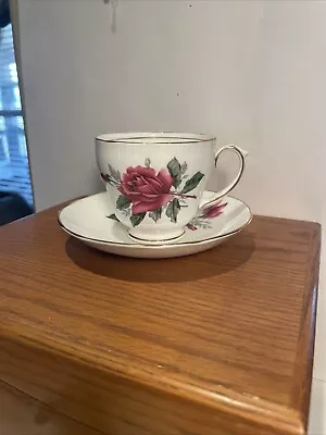 Buy Vintage Duchess Bone China Red Rose Pattern Cup And Saucer ~ Made In England • 14.39£